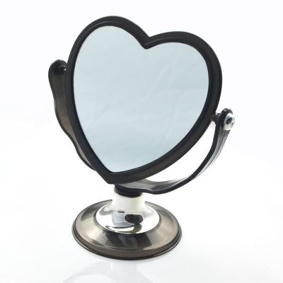 China Desk Mirror Two Sided Modern Dressing Table Mirrors Plastic Heart Shapes Table Mirror for sale