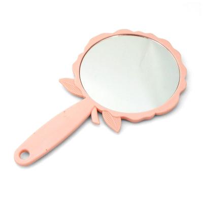 China Hand Mirror Top Selling Round Rose And Flower Mirror Hand Held Hand Mirror for sale