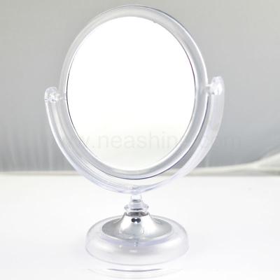 China Rack Mirror Double Sided Oval Free Standing Bathroom Table Mirror for sale