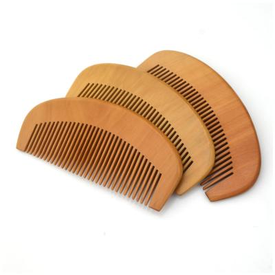 China Home Eco - Friendly Wood Comb Natural Beard Hair Combs Can Custom Logo for sale