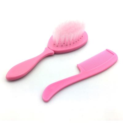 China Home / Hotel / Travel Plastic Comb Set Pink Baby Hair Brush And Comb Set for sale