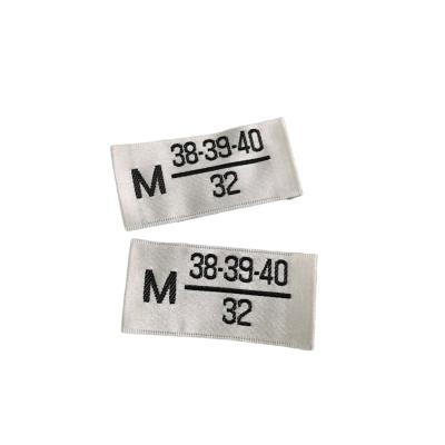 China Factory Price Washable Custom Size Woven Label OEKO-TEX Printed Cotton Woven Main Labels On Apparel And Pants Garments Accessories for sale