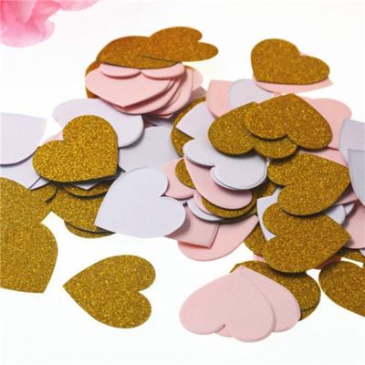 China 250gms Food Grade White Panel Paper Glitter Love Heart Shape Confetti Baby Shower Decorations Birthday Girl Party Happy Birthday Wedding Paper Favors for sale