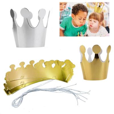 China white white board/white board/golden silver crown happy birthday kids board crown prince princess Crown Party Decoration boy gray adult paper girl for sale