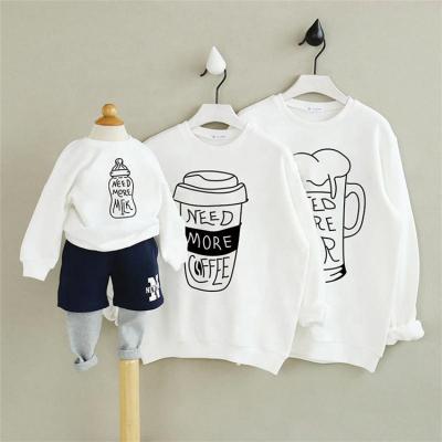 China Long Sleeve T-shirt Mom Son Outfits 2021 QUICK DRY Sweater Mommy And Me Clothes Matching Daughter Family Outfits for sale