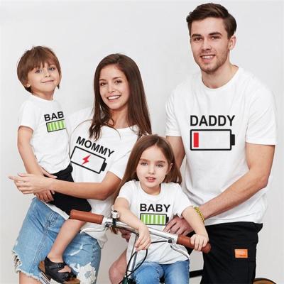 China Mommy and Me QUICK DRY Summer Family Look Shirt Family Matching T-Shirt Girl Outfit Clothes for sale