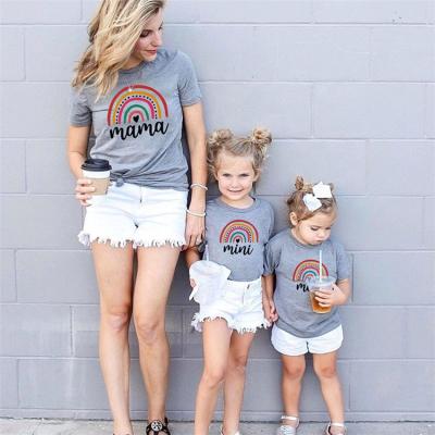 China QUICK DRY Summer Family Matching Short Mommy And Me Outfits Shorts Look Clothes Fashion T-shirt Girl Outfits for sale