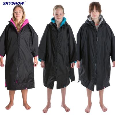 China Custom Logo Waterproof Microfiber Oversized Poncho Coat Long Robe Kids Dry Changing Adults Change Long Robe for sale