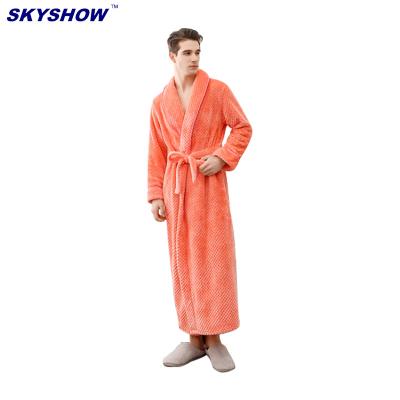 China QUICK DRY Bathrobe for Man Coral Fleece Flannel Velor Bathrobe for Hotel Home Spa for sale