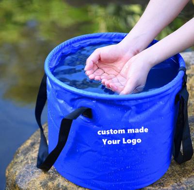 China Popular for light packers changing mat and various use PVC folding bucket multifunctional camping sink for wetsuit for sale