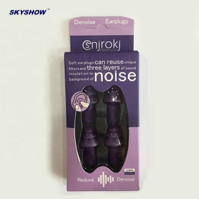 China Soil Resistant Skin In Non-Allergenic And No-Irritant Custom Logo Against Noise Silicon Earplugs For Travel Sleep for sale