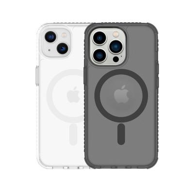 China Protect 2022 New Transparent Magnetic Wireless Charging Mobile Phone Cover Phone Shockproof TPU Case For iPhone 13 14 for sale