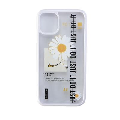 China Shockproof Custom Design Silk Flowers Printed Logo Daisy Cell Phone Case For iPhone Cover for sale