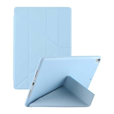 China Hot Selling Case Ultra Thin Soft TPU Stand Tablet Y Shape Solid Color Quadruple Case For iPad 12.9 Pro 6 Inch Gen 11 Cover for sale