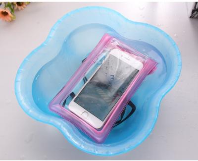 China Amazon Shockproof Hot Selling Waterproof Phone Case Safe For Cell Phone Touch Screen Water Proof Swimming Mobile Bags With Strap For iPhone for sale