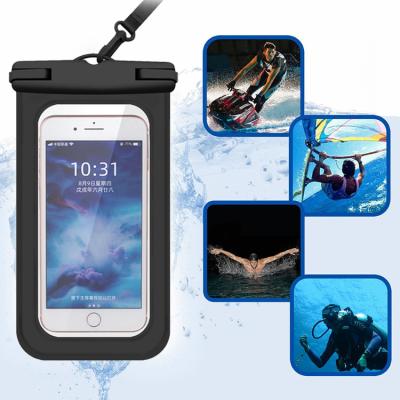 China Wholesale High Quality Shockproof Waterproof Bags With Strap Rafting Universal PVC Waterproof Mobile Cell Phone Bags For Smart Phone for sale