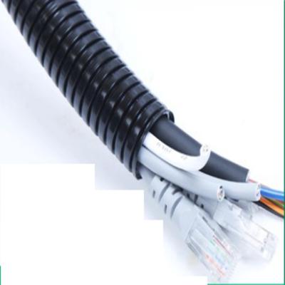 China Flame Retardant Nylon Plastic Corrugated Protective Conduit Flame Resistance Hose Flexible PA/PP/PE Hose For Cable Protection for sale