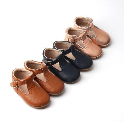 China Unique Leather Bar Baby Shoes Soft Handmade Gorgeous Deodorization Mary Jane Baby Girl Shoes for sale