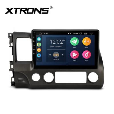 China GPS XTRONS 10.1 Inch Touch Screen Android Car Multimedia System For Honda Civic With Full RCA Output, Coche Radio for sale