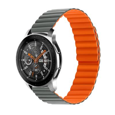 China Sports Dual Color Silicone Watch Band 22mm 20mm Sport I Magnetic 7 Watch Strap For Huawei Gt / garmin for sale