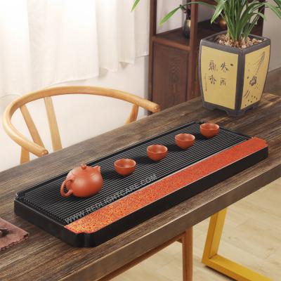 China Sustainable Bakelite Tea Tray Drainage Water Storage Kungfu Tea Set Ceremony Wooden Tools for sale