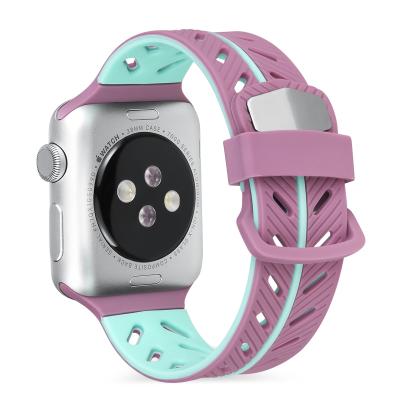 China Protective Silicone Strap for Apple Watch Band iwatch 1/2/3/4 Generations Waterproof and Fashion Universal Watch Band for sale