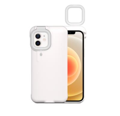 China Anti-drop For Iphone 11 12 13 Phone Photo Led Flip Selfie Light Phone Case With Ring Light Flashing Front LED Light for sale