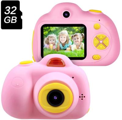 China Children's Camera 720P HD Screen Video Camera Toy Kids Cartoon Cute Camera Outdoor Photography Children For Birthday Gift 2.0