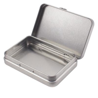 China High Quality Recyclable 8-10 Cigarettes Tin Box Non Printing Silver Color Cigarette Tin Box With Hinge for sale