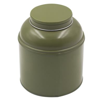 China New Style Space Saving Round Metal Tin Canister Recyclable Custom Coffee Tea Tin Can Tea 100g Tin Can for sale