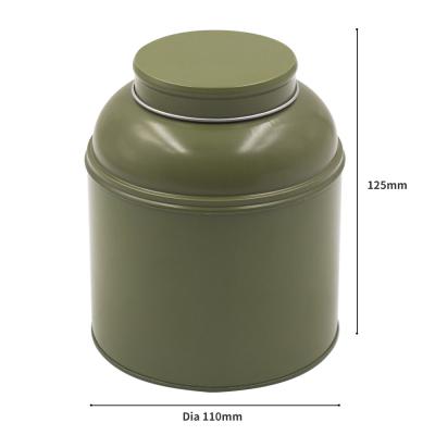 China New Style Tea Tin Box Beverage 100g Space Saving Round Metal Tin Can Custom Coffee Tea Tin Can for sale