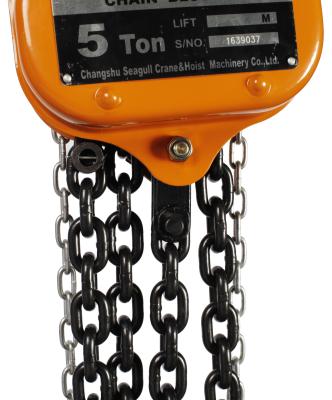 China Manual Hand Chain Block Hoist 5 Ton 6 Meters For Construction Hoist for sale