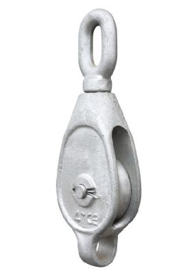 China Chrome Painting Single Sheave Pulley Block , Snatch Block With Hook for sale