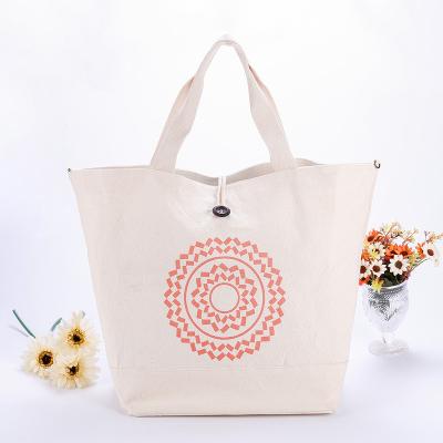 China Shopper New Arrival Portable Canvas Tote Bag With Handle Reusable Washable Grocery Bags Single Bags For Women for sale