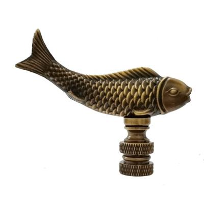 China Lamp finials are threaded 1/4-27 to fit floor lamp speaks all the time H2.25 inch portable lamps fish lamp finials/fan antique brass lamp pull parts hardware use for sale