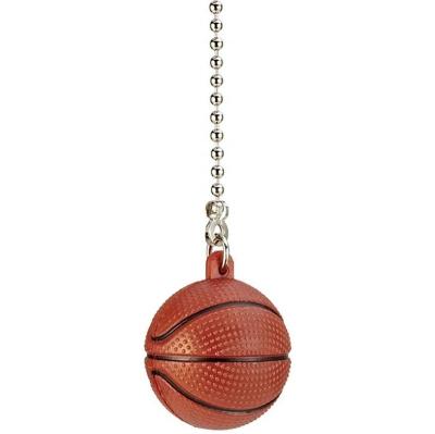 China Lamp Accessory Polished Nickel Chain And Soft Plastic Basketball Lamp Finials / Fan Pull Chain 12---24