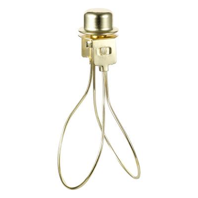 China Threaded to accommodate finials 1/4-27UNS lampshade bulb clip lampshade adapter clip with Finial and levelers for H4.25inches bulbs for sale