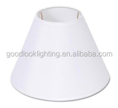 China Small Transitional Hand Painted White Fabric (UN) Fabric Shaped Lampshade for sale