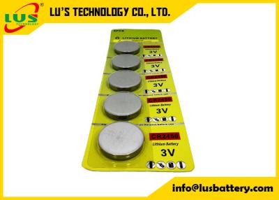 China CR2450 Lithiumbatterij 3v ECR2450 Batterijen voor ESL Lithium muntcelbatterij CR2450 in Cell Card (5 stuks Pack) Te koop