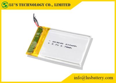 China Environmental 3.7V Lithium Polymer Battery Mobile Phones battery 210mah Li Po 203040 lithium battery LP203040 lipo cell for sale