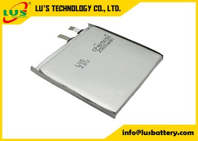 China Pouch Cell Slim LiMnO2 Battery NO Rechargeable CP405050 2400mAh 2500mAh for sale