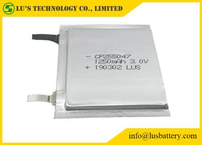 China Lithium Battery CP255047 Disposable Thin Cell 3.0v 1250mAh lithium ion battery for sale