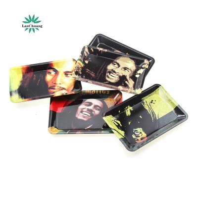 China 2020 Hot Sale Three Size Manufacturers Tin Meta Rolling Tray Lanchuang Accessories Custom Smoking Healthy Smoking Factory for sale