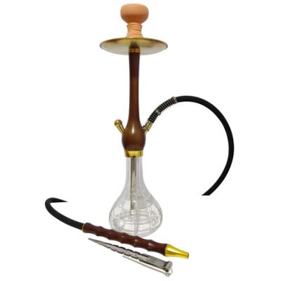 China Hot Sale Wholesale Shisha Tool Wooden Hookah Shisha Chicha Sheesha Gift Package Glass Hookah Smoking Accessories for sale