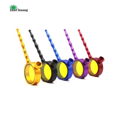 China Portable Metal Smokeing Tobacco Pipe Smoking Set Smoke Shop Products Enlarge Lens Spring Smoking Pipe for sale