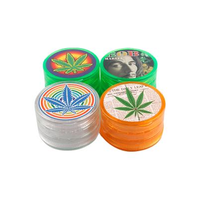 China LC Popular Free Sample Premium Colored Plastic Smoking Accessories 60mm Customize Herb Grinder for sale