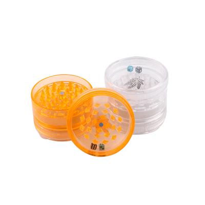 China Morden Lanchuang Wholesale Plastic Mix Layers 4 Colors 60mm Herb Grinder Custom Logo for sale