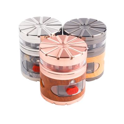 China Morden Lanchuang Accessories Tobacco Grinder Metal Herb Grinder Wholesale Smoking Zinc Alloy 4 Layers for sale