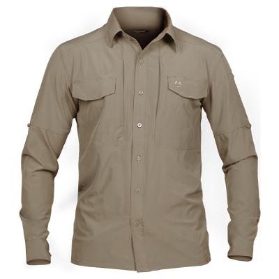 China Multi-pocket Tactical Men's Fans Outdoor Long Sleeve Spring And Summer Shirt Fans Ultra-thin Anti-Shrink Quick-Drying Breathable Military Shirt for sale