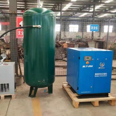 China Bolaite lubricated 30HP 22kw 16bar combined 16 bar high pressure screw air compressor for laser cutting machine for sale